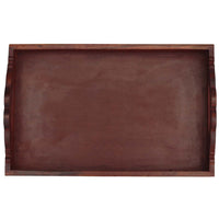 Handmade Traditional Style Mango Wood Serving Tray with Cutout Handles