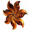 Medium Flower Metal Wall Decor - Metal, Lacquered In Copper, Brown And Orange