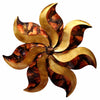 Medium Flower Metal Wall Decor - Metal, Lacquered In Copper, Brown And Orange