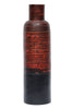 30" Spun Bamboo Bottle Vase - Bamboo In Distressed Red & Matte Black