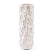 3.5" X 3.5" X 10.2" Small White Arena Vase