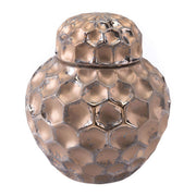 8.7" X 8.7" X 10.4" Bronze Covered Jar