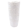 7.5" X 7.3" X 14.8" Modern White Tall Vase