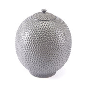 9.6" X 9.6" X 11.8" Gray Asian-Inspired Round Jar