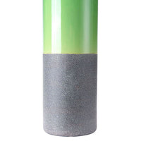 5.6" X 5.6" X 16.7" Green And Gray Stoneware Bottle