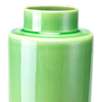 5.6" X 5.6" X 16.7" Green And Gray Stoneware Bottle