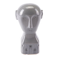 5.1" X 4.7" X 9.4" Small Gray Ancient Mayan Figurine