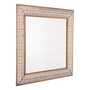 31.5" X 1.8" X 31.5" Moroccan-Inspired Antique Gold Mirror