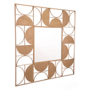 39.4" X 0.8" X 39.4" Geometric Gold Steel Mirror