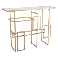 40.9" X 11" X 31.9" Multiples Gold Console Table