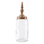 6.3" X 6.3" X 18.7" Decorative Brass Steel Tower Jar