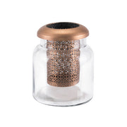 6.3" X 6.3" X 7.7" Moroccan-Inspired Copper Steel Jar