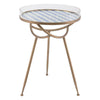 19.7" X 19.7" X 27.6" Gold Metal Round Table