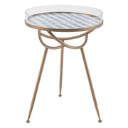 19.7" X 19.7" X 27.6" Gold Metal Round Table