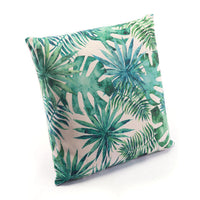 17.7" X 17.7" X 1.2" Tropical Green And White Multicolor Pillow