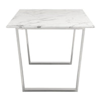 70.9" X 35.4" X 29.7" Stone And Brushed Atlas White Dining Table