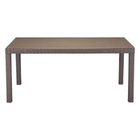 67.7" X 37.8" X 29.9" Cocoa Tempered Glass Dining Table