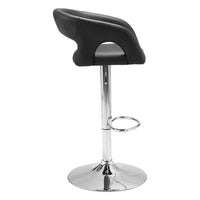 20.5" X 19.3" X 41" Black Leatherette Chromed Steel Bar Chair