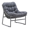 28.7" X 30.7" X 31" Gray Polyethylene Beach Chair