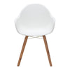 22.8" X 24" X 34" 4 Pcs White Polypropylene Dining Chair