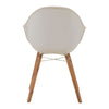 22.8" X 24" X 34" 4 Pcs White Polypropylene Dining Chair