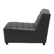 32.7" X 41.3" 29.1" Single Black Leatherette Chair