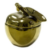 Decorative Ceramic Apple Box, Gold
