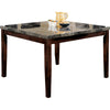 Counter Height Table , Black Marble & Walnut