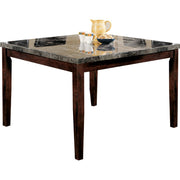 Counter Height Table , Black Marble & Walnut