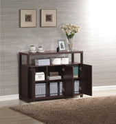 Console Table with Open Compartment and Shelves, Espresso