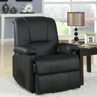 Recliner with Power Lift & Massage, Black