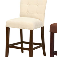 Counter Height Chair - Set Of 2, Beige & Brown