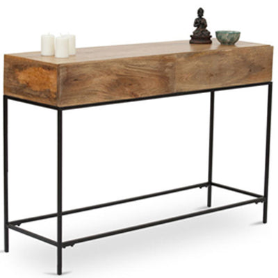 Modish Console Table In Brown Wood Finish