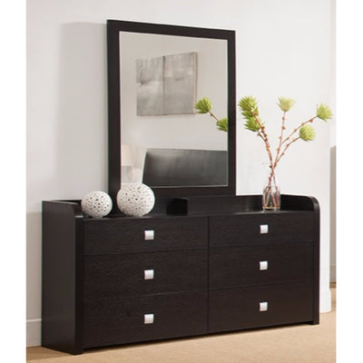 A Beautiful Dresser With Six Drawers, Dark Brown
