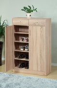 Adorning Shoe Cabinet With Adjustable Shelves, Brown