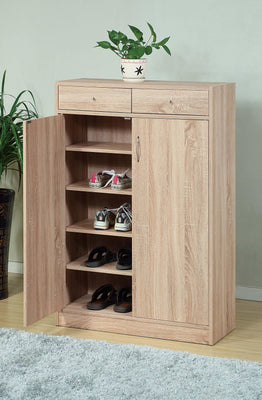 Adorning Shoe Cabinet With Adjustable Shelves, Brown