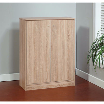 Shoe Cabinet With Cabinets, Brown