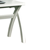 Sleek Contemporary Desk With Cross Legs, White