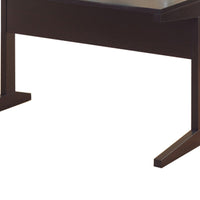 Well-designed All Around Dark Brown Finish Desk.