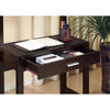 Contemporary Style Desk With 2 Shelves, Dark Brown