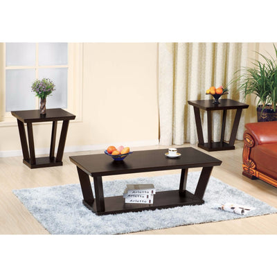 Contemporary Style Coffee & End Table, Set of 3