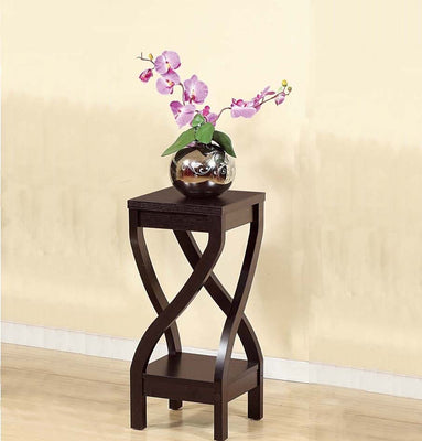Elegant Design Small Size Plant Stand, Dark Brown