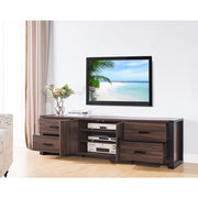 Sleek Transitional Wide TV Stand, Brown