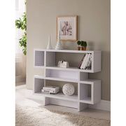 Alluring 2-Tier Wooden Display Cabinet, White