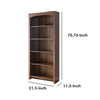 Prepossessing 5-Tier Bookcase, Brown