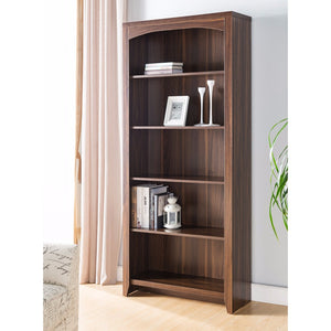 Prepossessing 5-Tier Bookcase, Brown