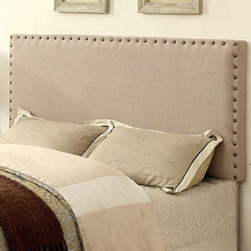 Contemporary Full Queen Headboard, Ivory