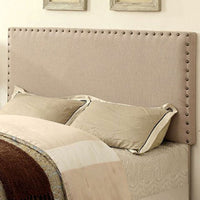 Contemporary Full Queen Headboard, Ivory