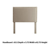 Contemporary Full Queen Headboard, Ivory