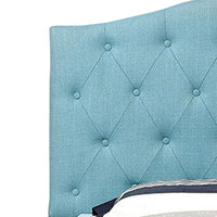 Contemporary Twin Size Headboard, Blue